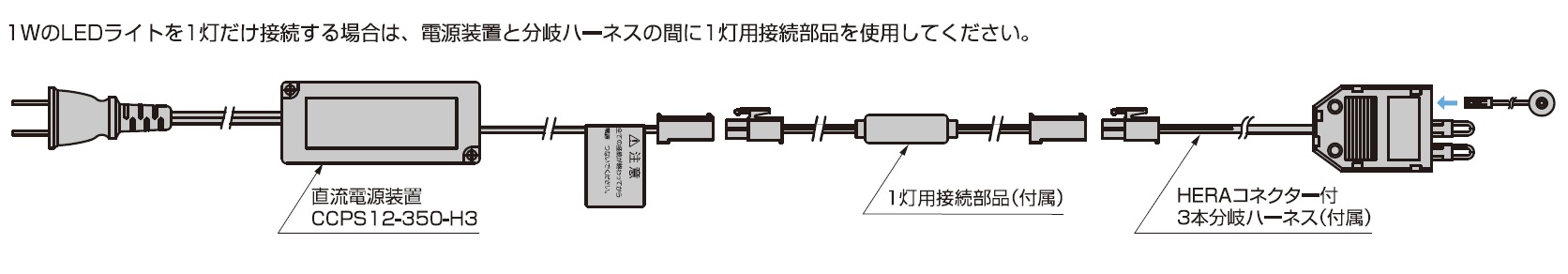 LED用直流電源装置,ライトを１灯だけ