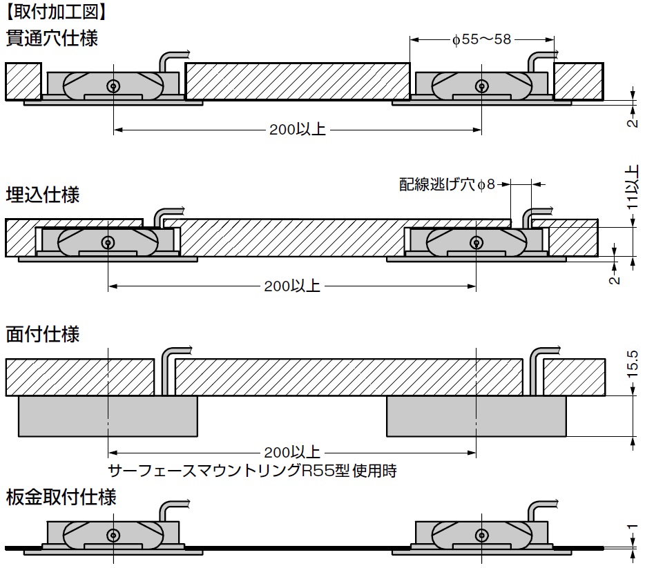 取付加工図