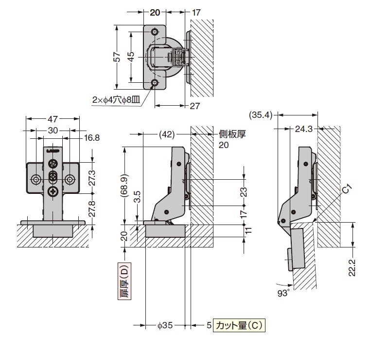 最大94％オフ！ ランプ スライド丁番 360-26 19T キャッチなし スガツネ工業 オリンピア LAMP《XE-06-5》160-026-836 